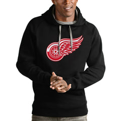 Detroit Red Wings Antigua Logo Victory Pullover Hoodie