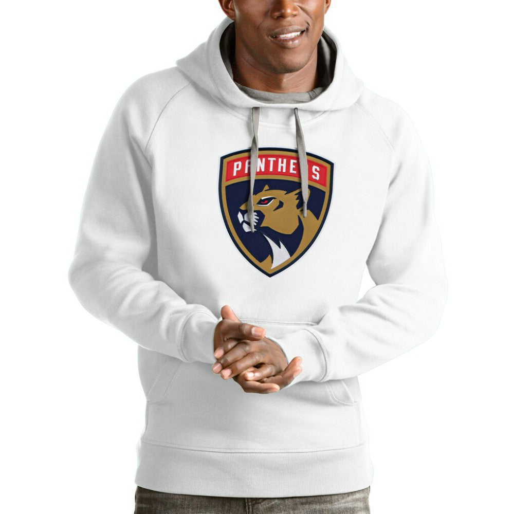 Florida Panthers Antigua Logo Victory Pullover Hoodie