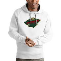 Minnesota Wild Antigua Logo Victory Pullover Hoodie
