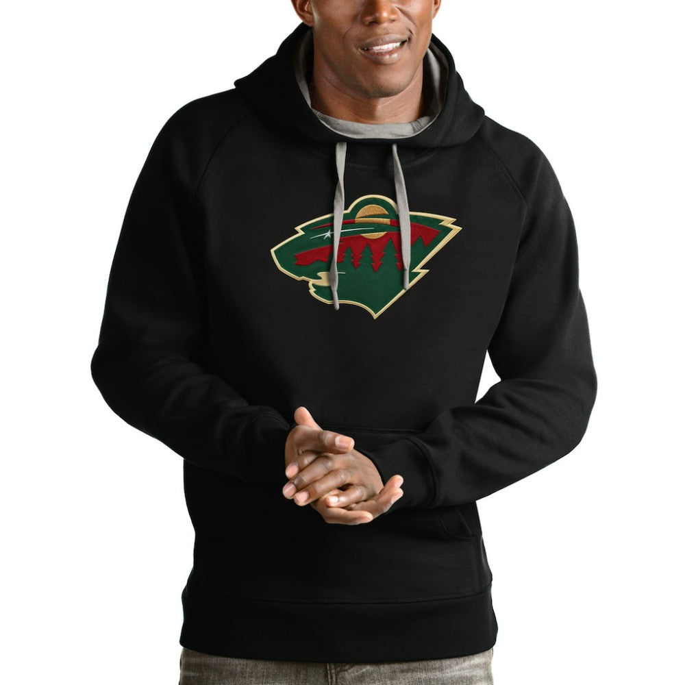 Minnesota Wild Antigua Logo Victory Pullover Hoodie