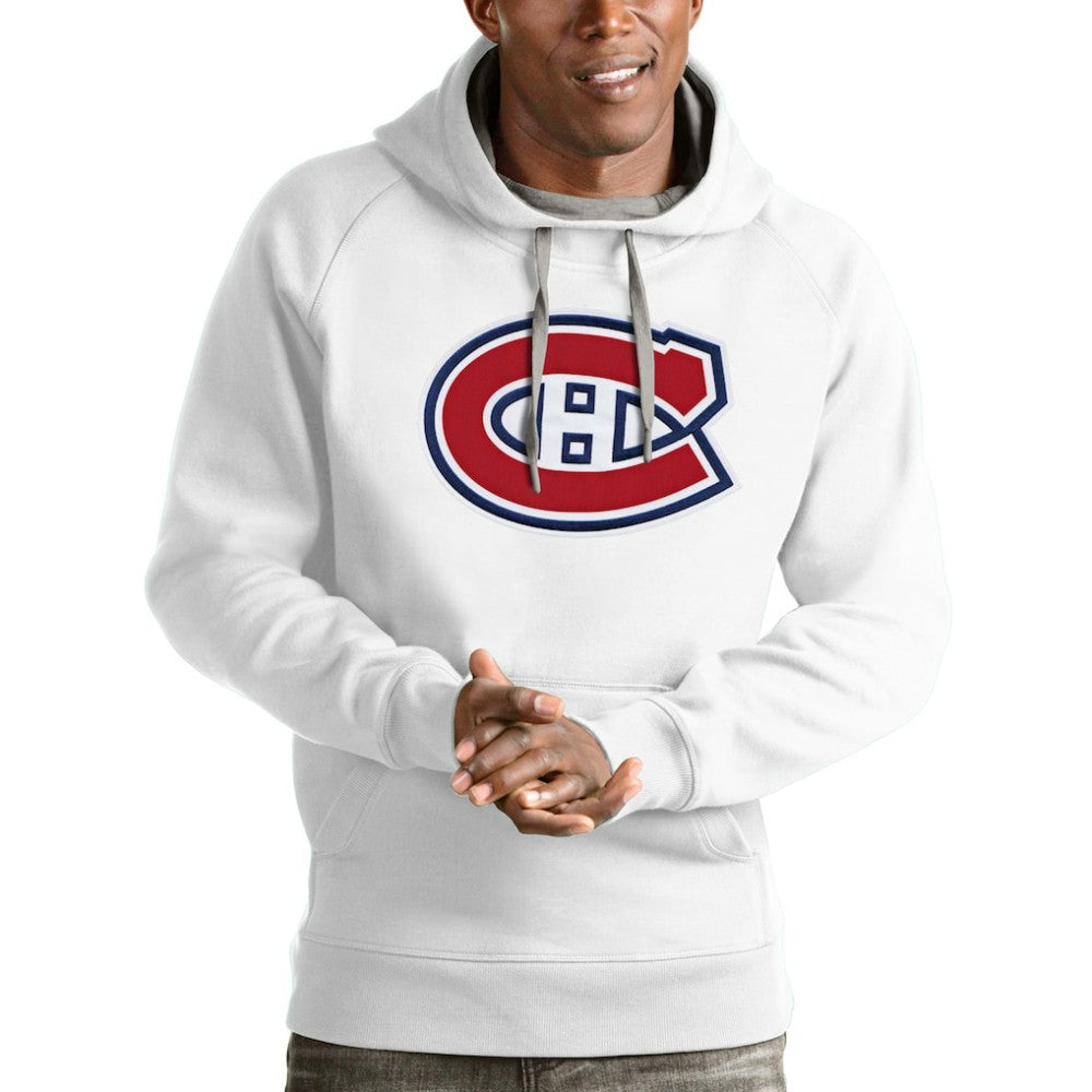 Montreal Canadiens Antigua Logo Victory Pullover Hoodie