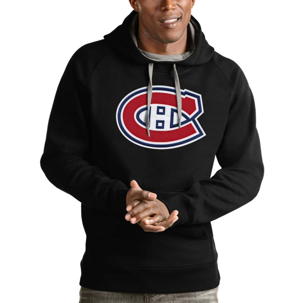 Montreal Canadiens Antigua Logo Victory Pullover Hoodie
