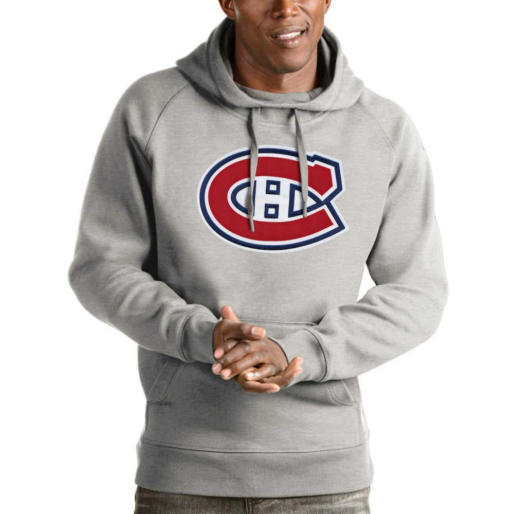 Montreal Canadiens Antigua Logo Victory Pullover Hoodie