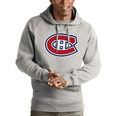 Montreal Canadiens Antigua Logo Victory Pullover Hoodie