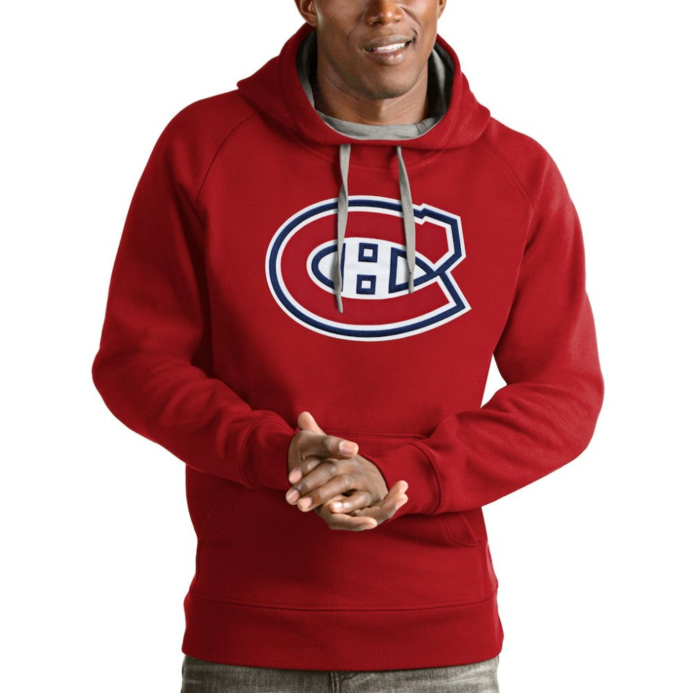 Montreal Canadiens Antigua Logo Victory Pullover Hoodie