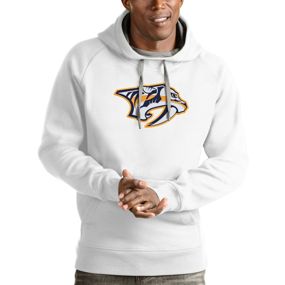 Nashville Predators Antigua Logo Victory Pullover Hoodie