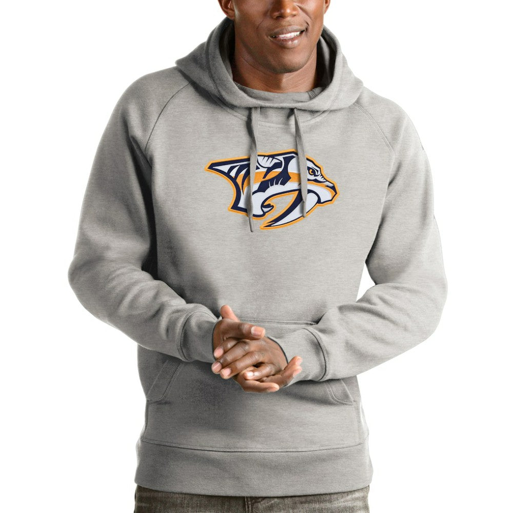 Nashville Predators Antigua Logo Victory Pullover Hoodie