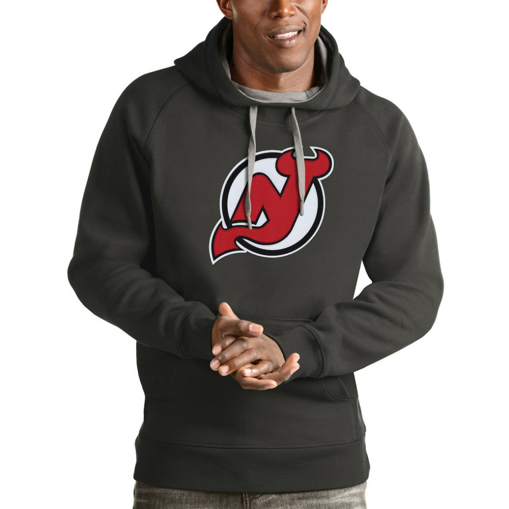 New Jersey Devils Antigua Logo Victory Pullover Hoodie