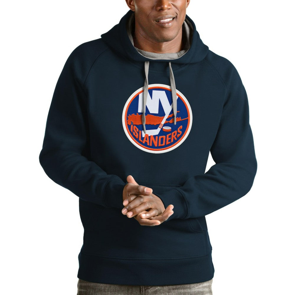 New York Islanders Antigua Logo Victory Pullover Hoodie
