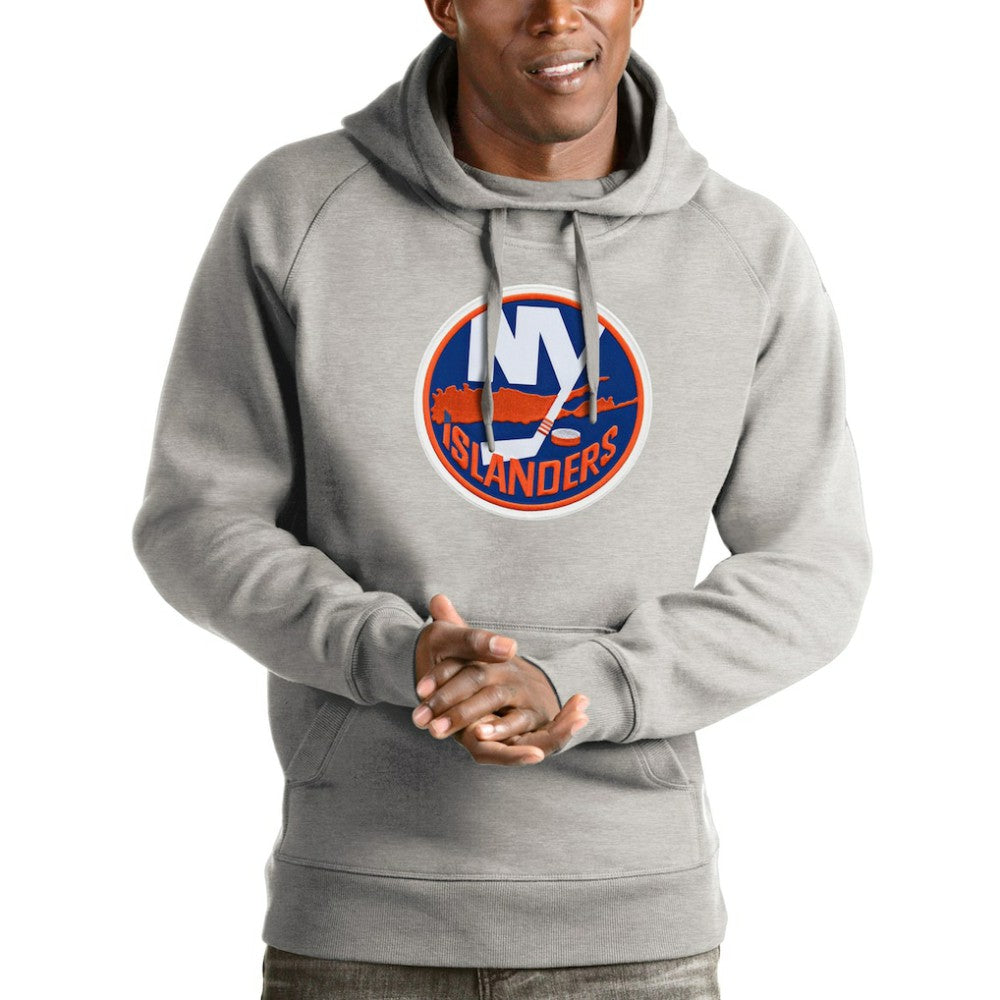 New York Islanders Antigua Logo Victory Pullover Hoodie