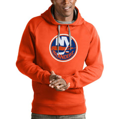 New York Islanders Antigua Logo Victory Pullover Hoodie