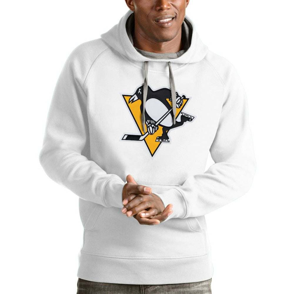 Pittsburgh Penguins Antigua Logo Victory Pullover Hoodie