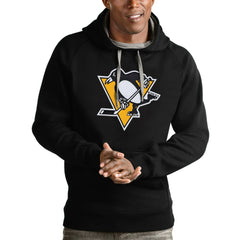 Pittsburgh Penguins Antigua Logo Victory Pullover Hoodie