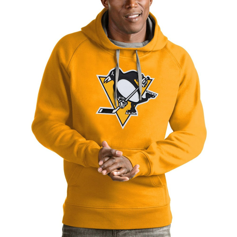 Pittsburgh Penguins Antigua Logo Victory Pullover Hoodie