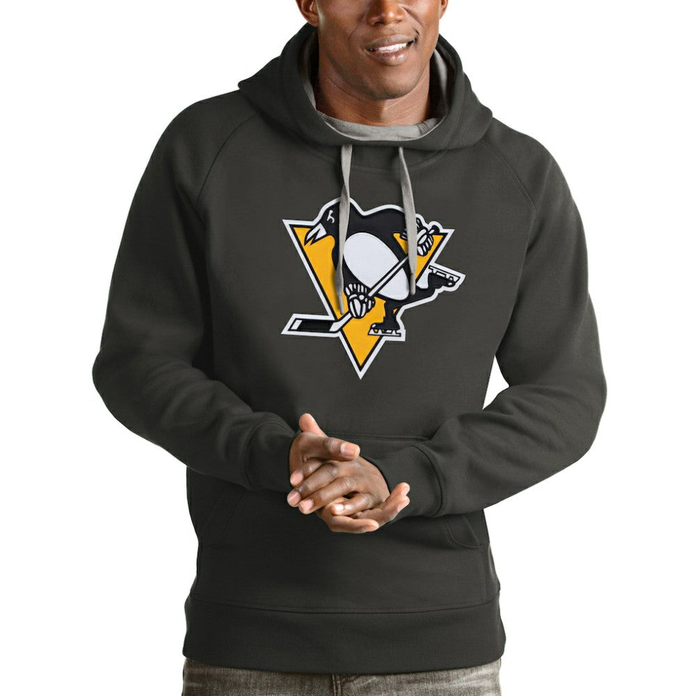 Pittsburgh Penguins Antigua Logo Victory Pullover Hoodie
