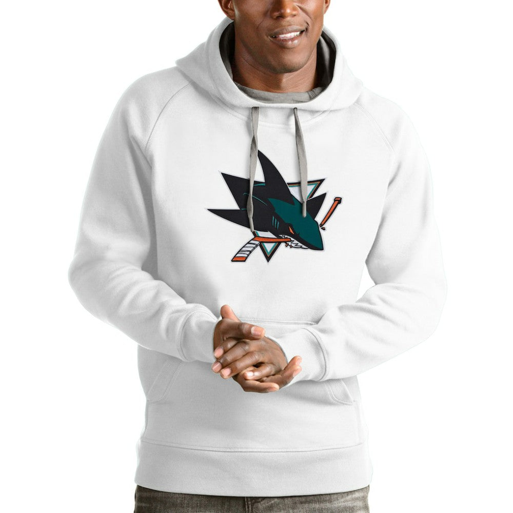 San Jose Sharks Antigua Logo Victory Pullover Hoodie