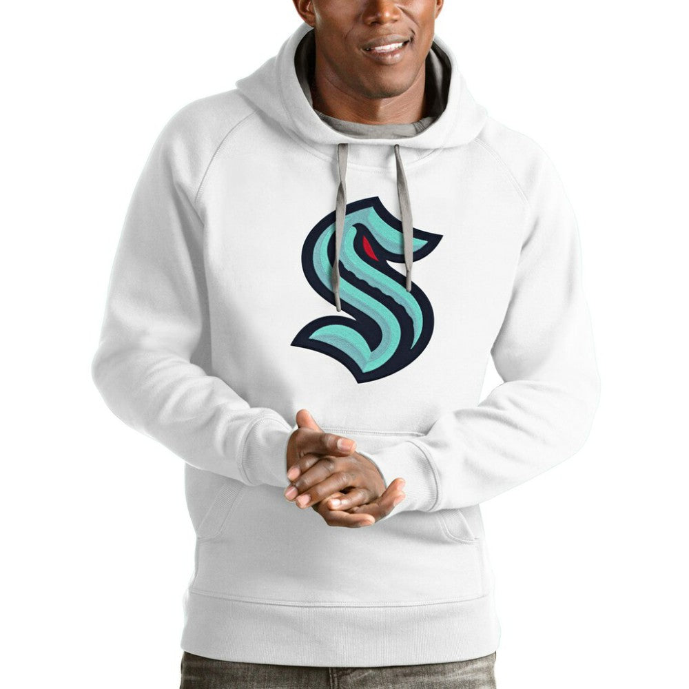 Seattle Kraken Antigua Logo Victory Pullover Hoodie