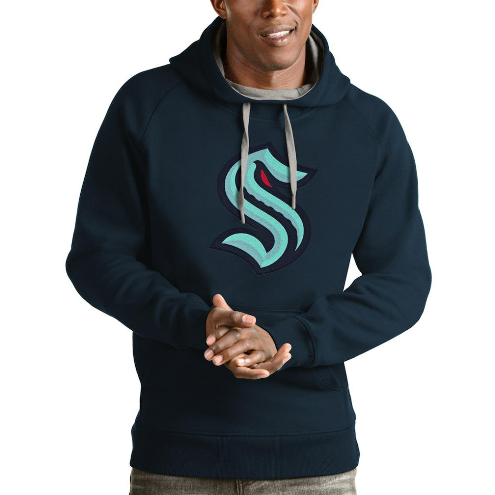 Seattle Kraken Antigua Logo Victory Pullover Hoodie