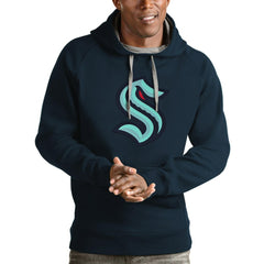 Seattle Kraken Antigua Logo Victory Pullover Hoodie