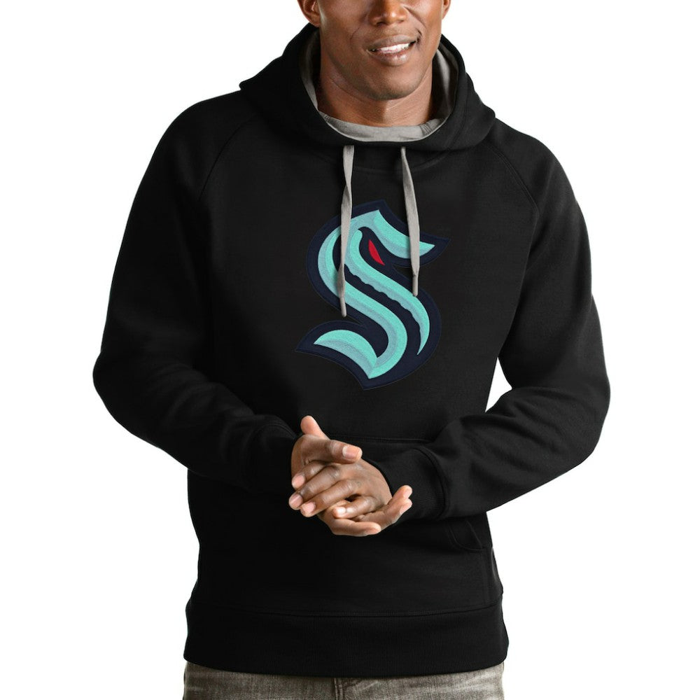 Seattle Kraken Antigua Logo Victory Pullover Hoodie