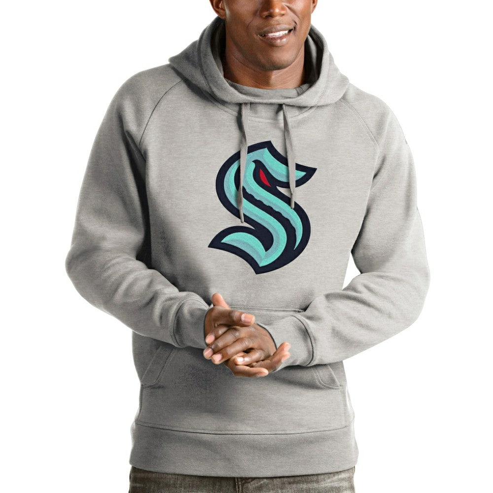 Seattle Kraken Antigua Logo Victory Pullover Hoodie