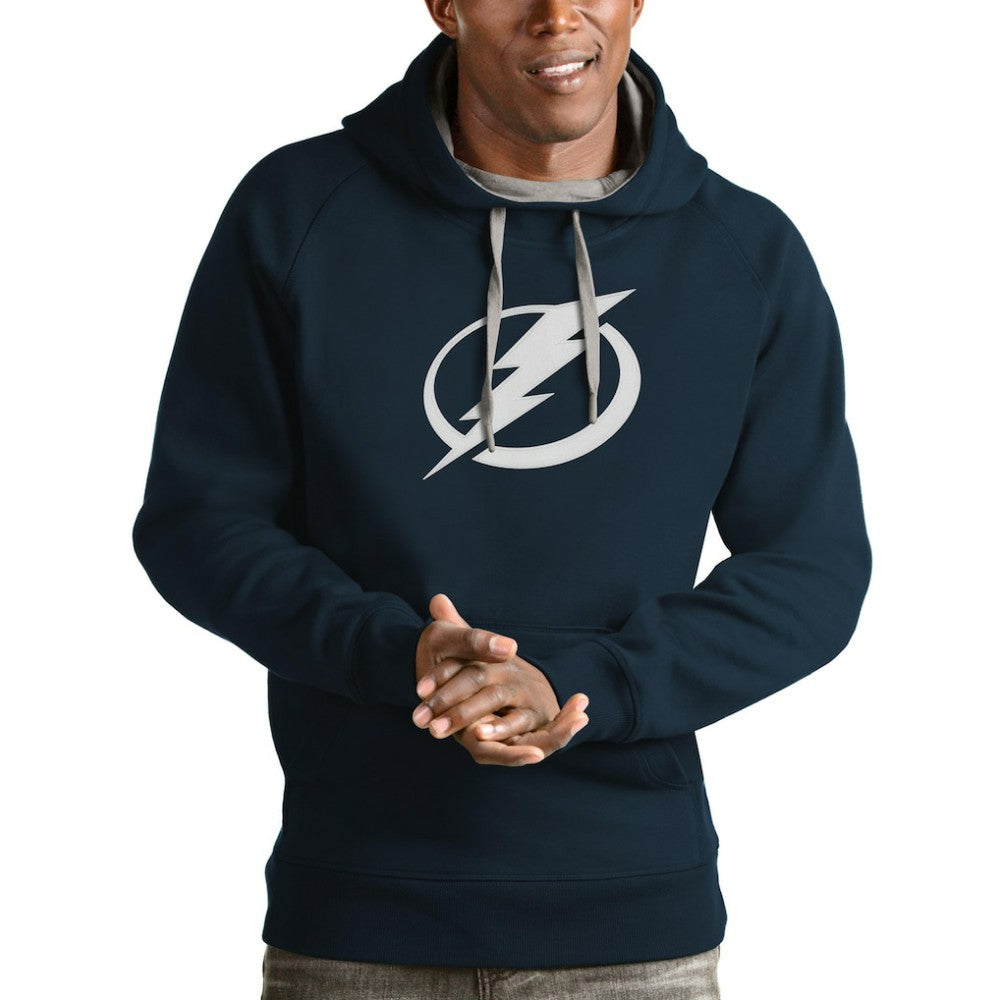 Tampa Bay Lightning Antigua Logo Victory Pullover Hoodie