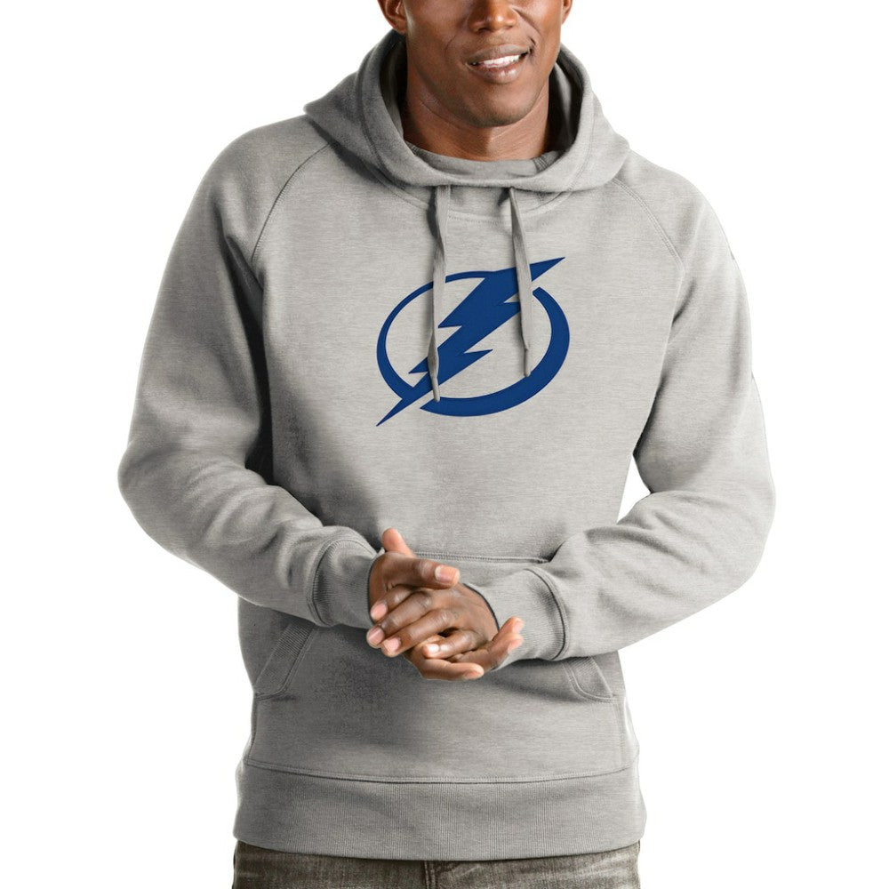 Tampa Bay Lightning Antigua Logo Victory Pullover Hoodie