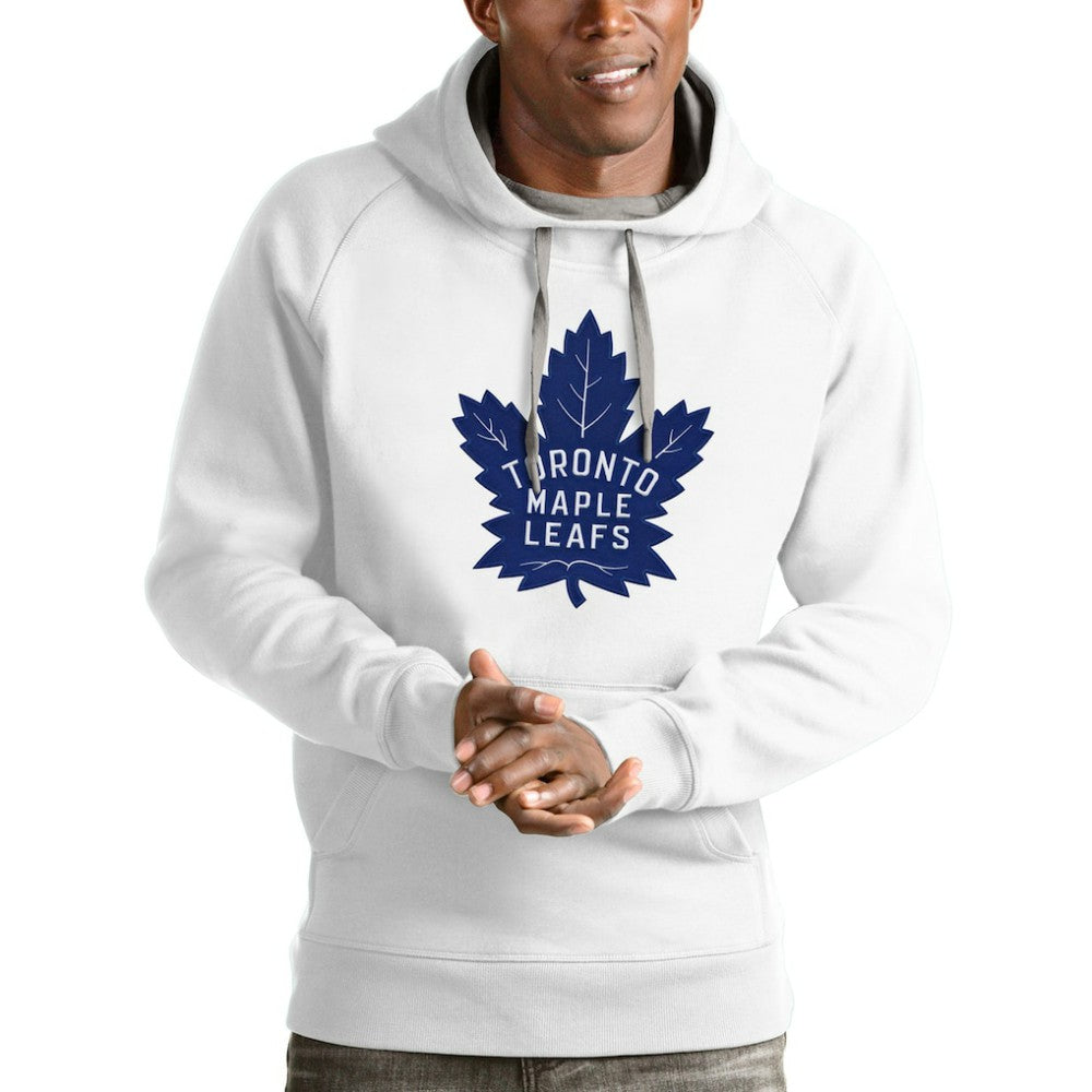 Toronto Maple Leafs Antigua Logo Victory Pullover Hoodie
