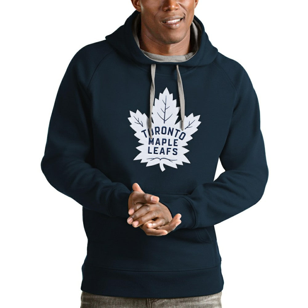 Toronto Maple Leafs Antigua Logo Victory Pullover Hoodie