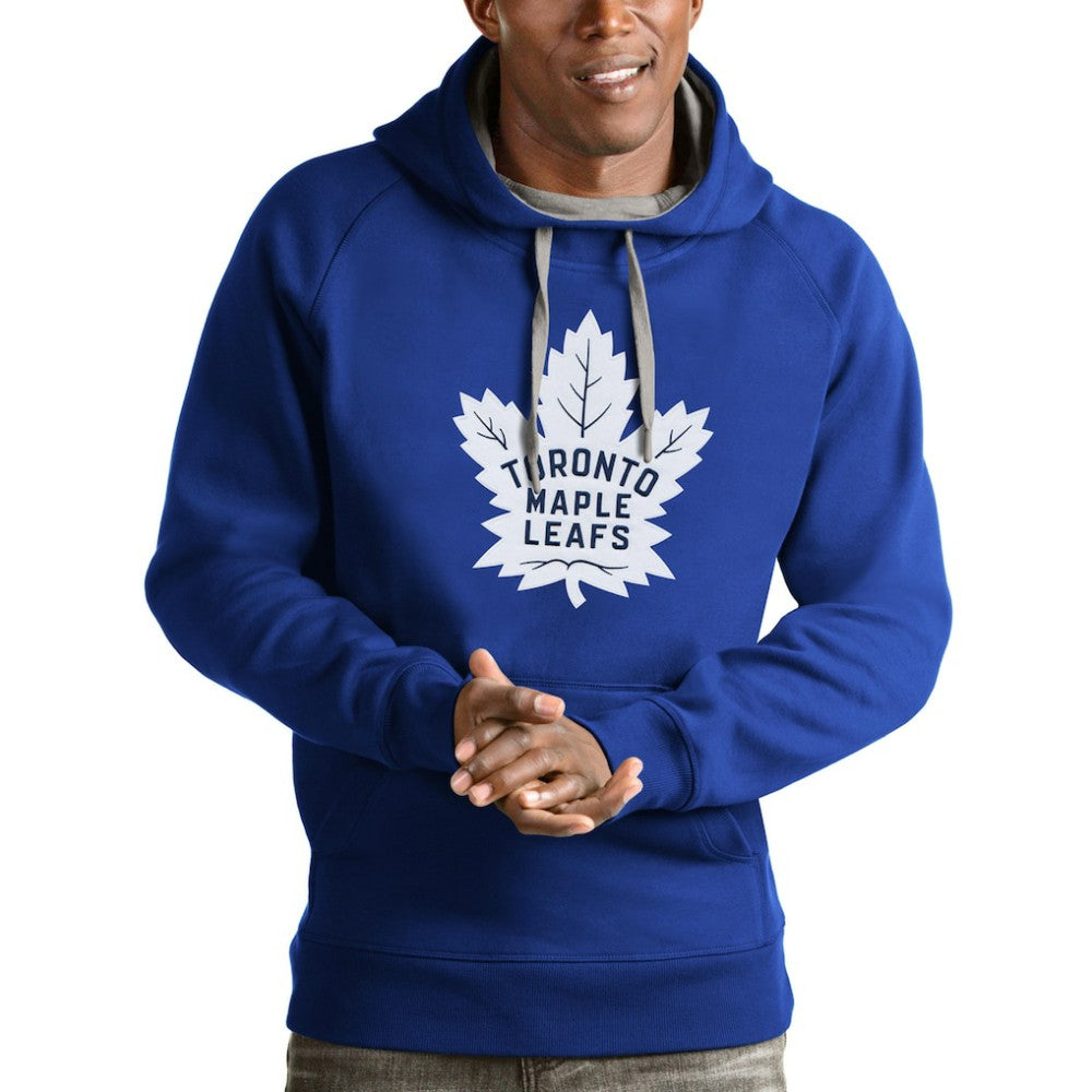 Toronto Maple Leafs Antigua Logo Victory Pullover Hoodie