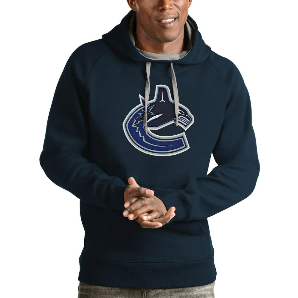 Vancouver Canucks Antigua Logo Victory Pullover Hoodie