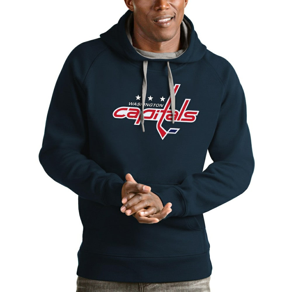 Washington Capitals Antigua Logo Victory Pullover Hoodie