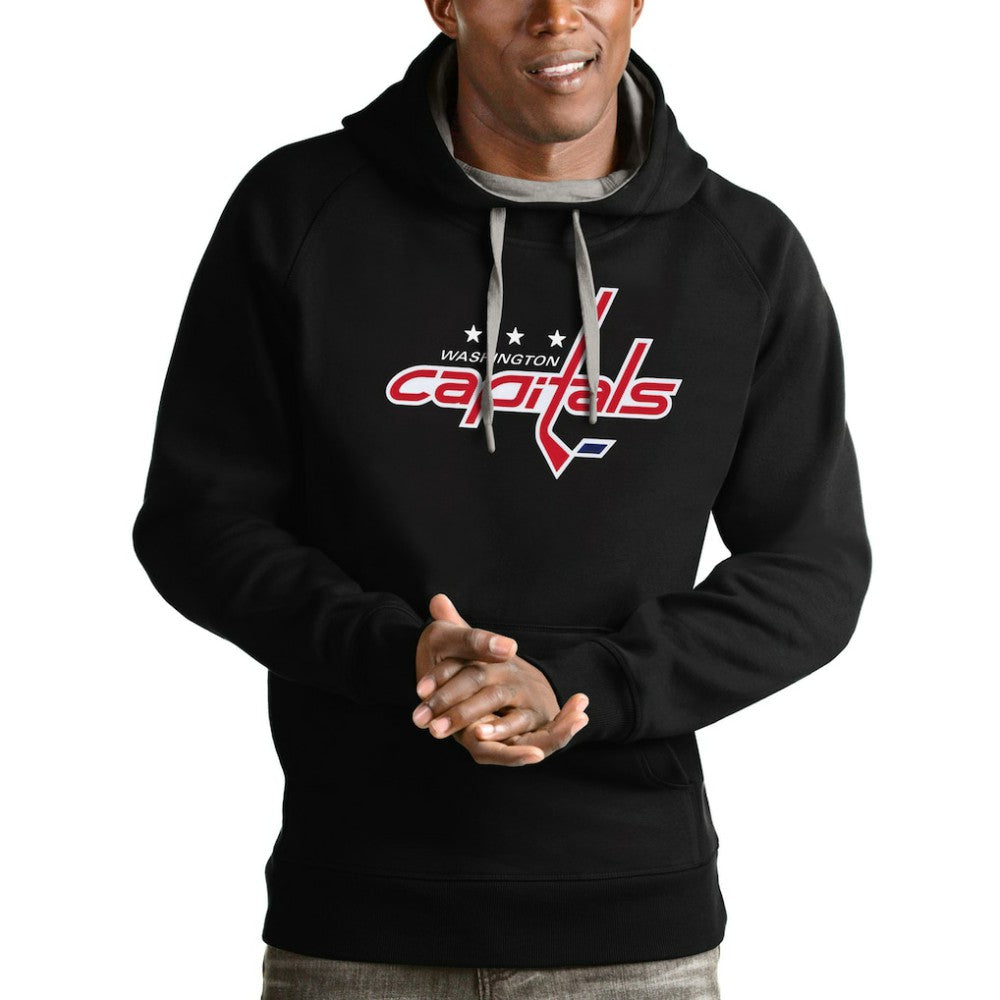 Washington Capitals Antigua Logo Victory Pullover Hoodie