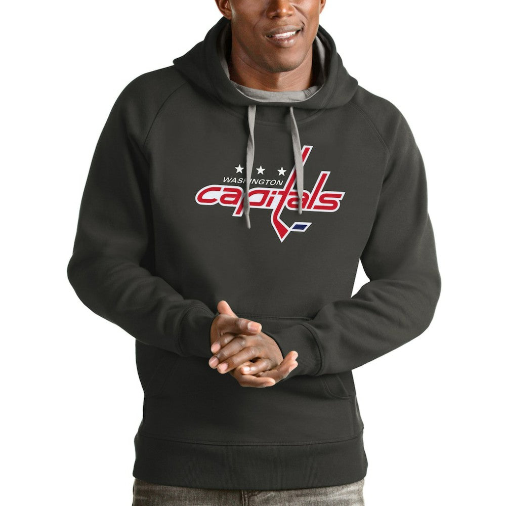 Washington Capitals Antigua Logo Victory Pullover Hoodie