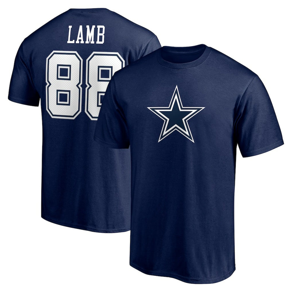 NFL Dallas Cowboys CeeDee Lamb  Team Player Icon Name & Number T-Shirt