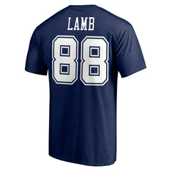 NFL Dallas Cowboys CeeDee Lamb  Team Player Icon Name & Number T-Shirt