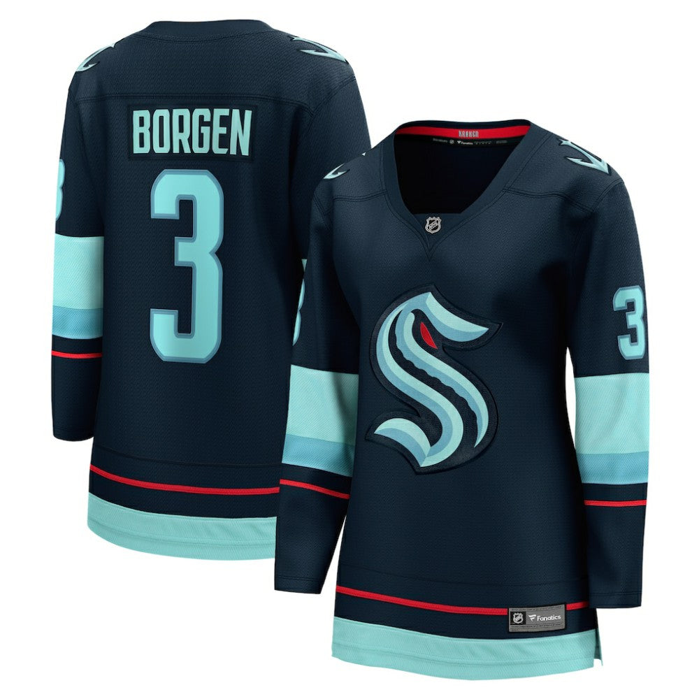 Will Borgen Seattle Kraken Fanatics Women's Home Breakaway Player Jersey