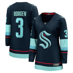 Will Borgen Seattle Kraken Fanatics Women's Home Breakaway Player Jersey