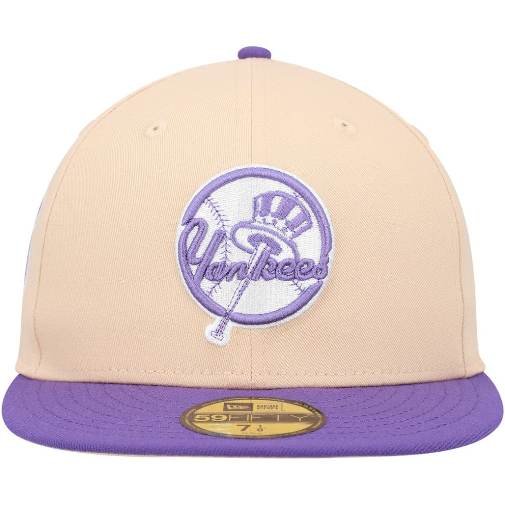 New York Yankees Subway Series Side Patch 59FIFTY Fitted Hat - Peach/Purple | New Era