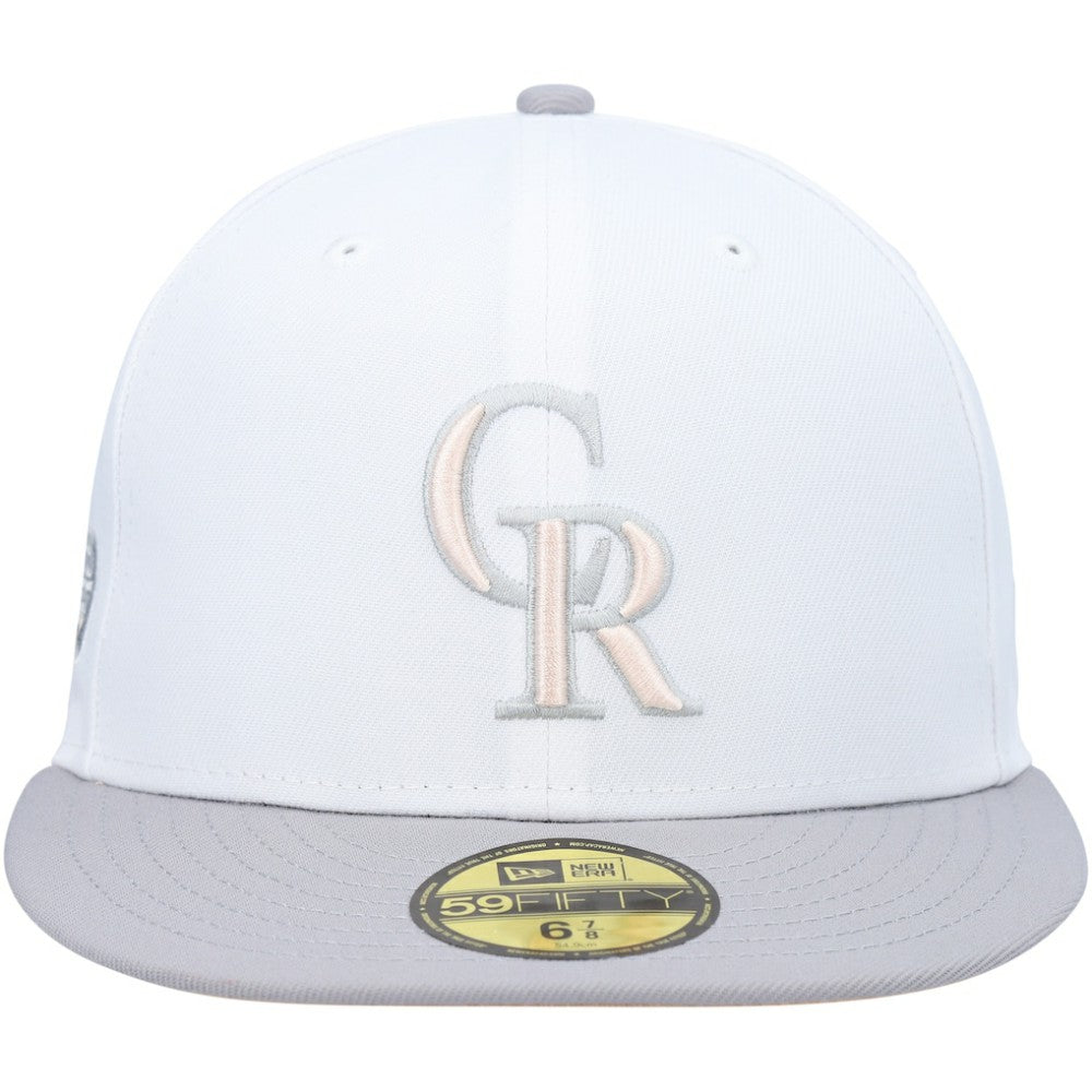 Colorado Rockies 2007 World Series Side Patch Undervisor 59FIFTY Fitted Hat - White/Gray | New Era