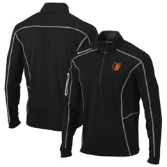 Baltimore Orioles Shotgun Omni-Wick Quarter-Zip Pullover Jacket - Black | Columbia