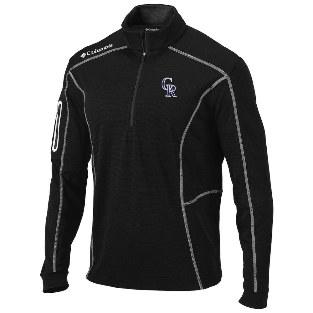 Colorado Rockies Shotgun Omni-Wick Quarter-Zip Pullover Jacket - Black | Columbia