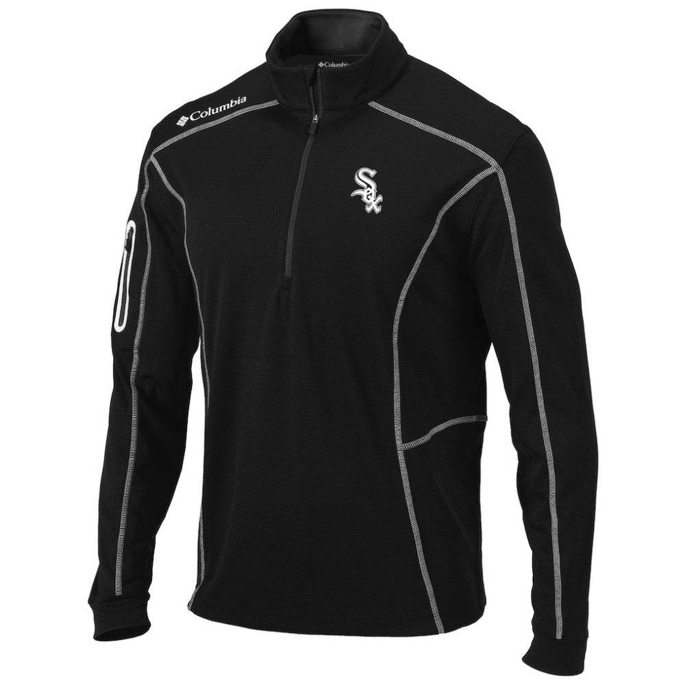 Chicago White Sox Shotgun Omni-Wick Quarter-Zip Pullover Jacket - Black | Columbia