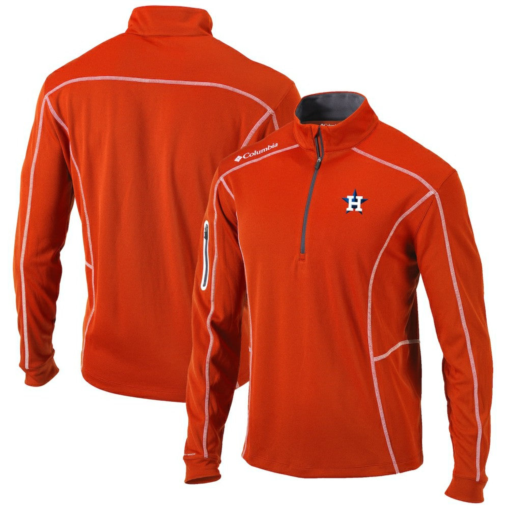 Houston Astros Shotgun Omni-Wick Quarter-Zip Pullover Jacket - Orange | Columbia