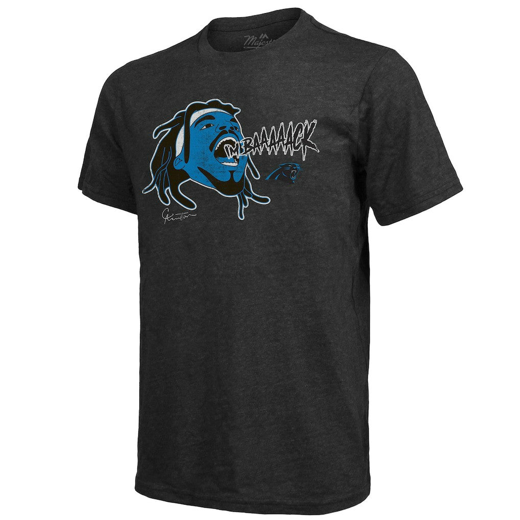 NFL Carolina Panthers Cam Newton  Majestic Threads Tri-Blend Player Graphic T-Shirt