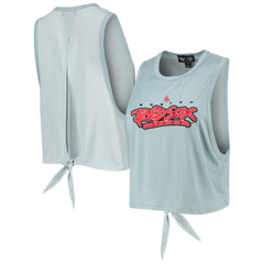 Boston Red Sox The Wild Collective Women's Open Back Twist-Tie Tank Top - Light Blue