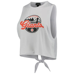 San Francisco Giants The Wild Collective Women's Open Back Twist-Tie Tank Top - White