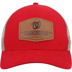 Washington Nationals Rawhide Trucker Snapback Hat - Red/Natural | 47 brand