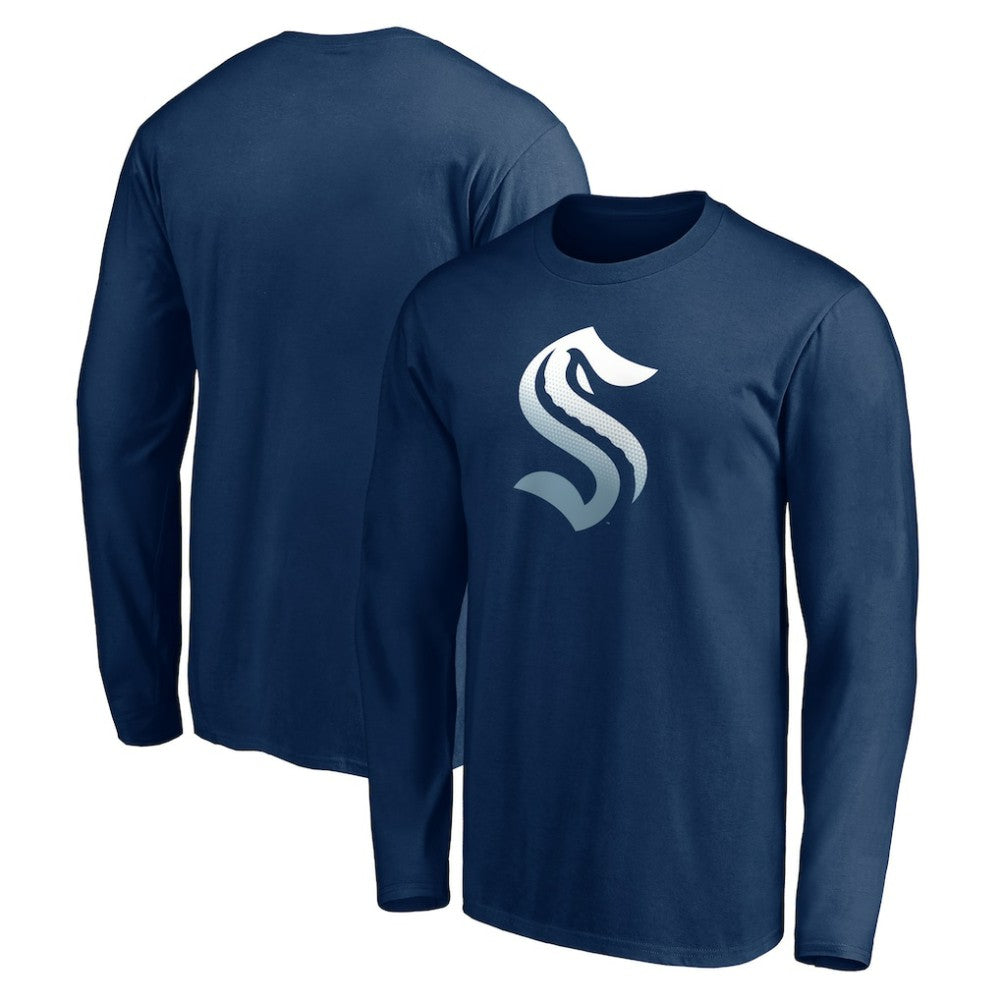 Seattle Kraken Gradient Logo Long Sleeve T-Shirt