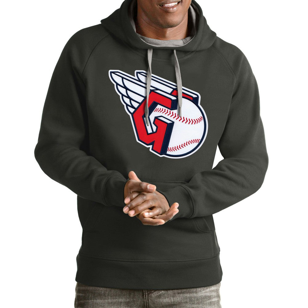 Cleveland Guardians Antigua Team Victory Pullover Hoodie - Charcoal